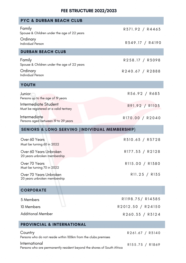 pd yacht club membership fees